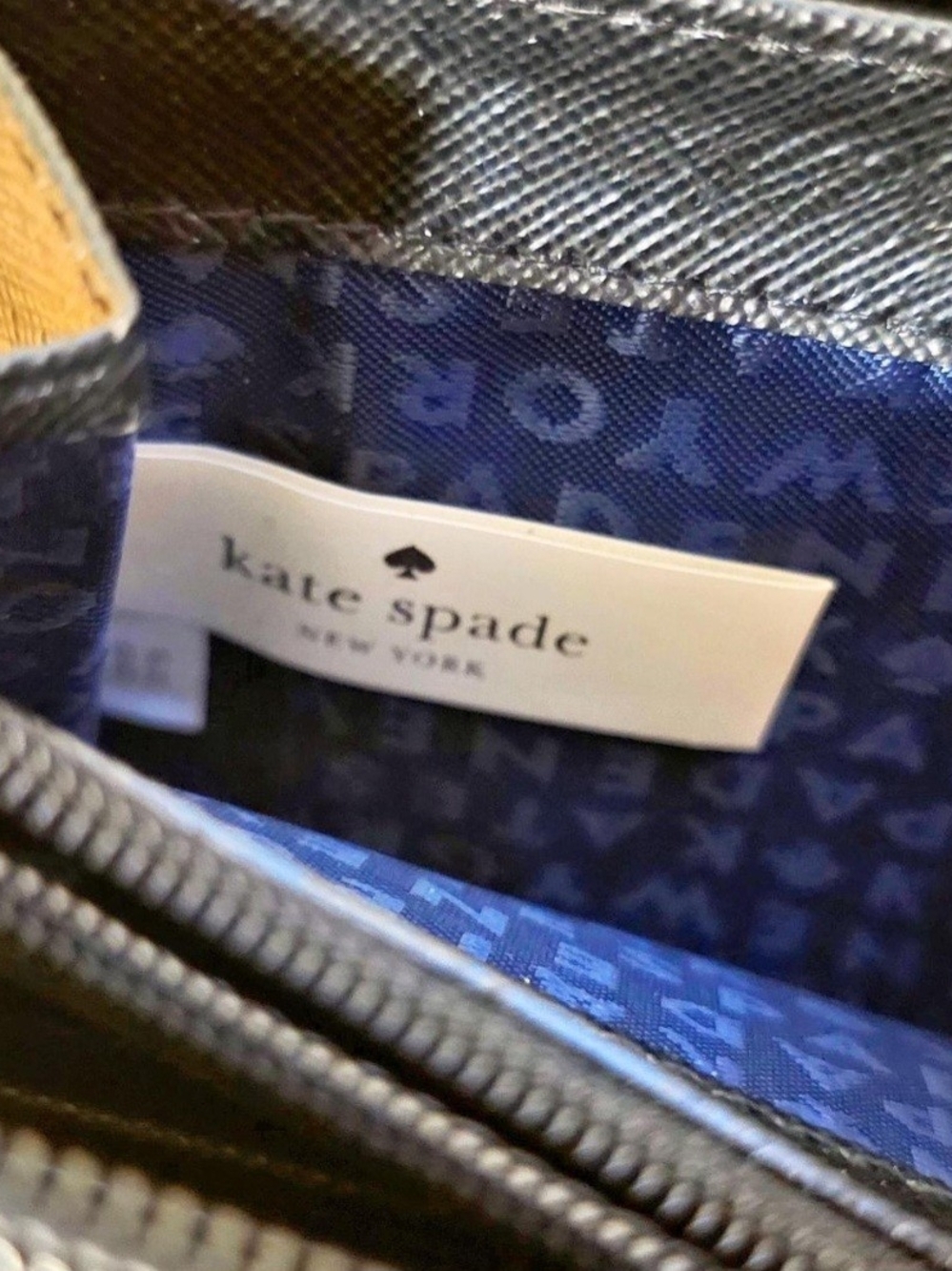 EUC 2015 Kate Spade Midnight Navy Blue Glitter Zip-Around Continental Wallet - Picture 3 of 16